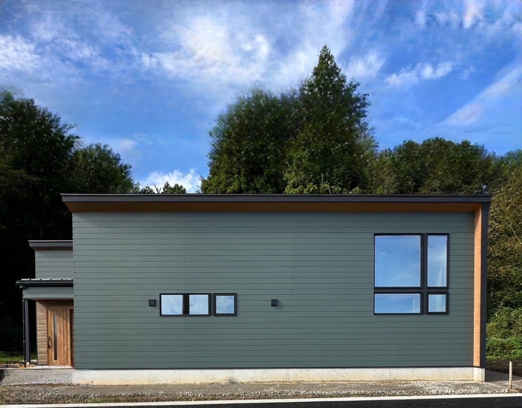 日差しが映える北欧風平屋の家